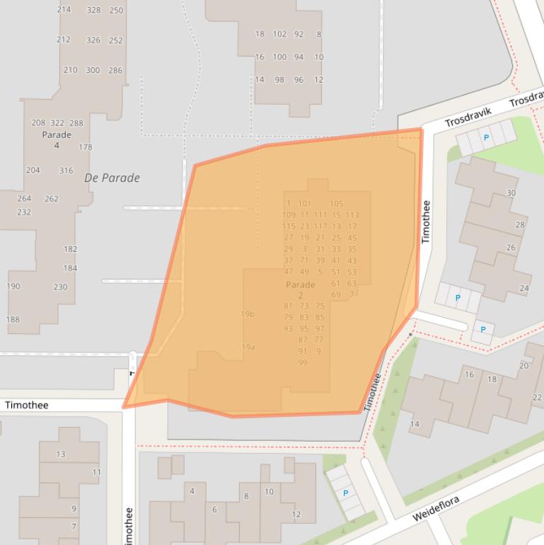 Kaart van postcodegebied 8935CL.