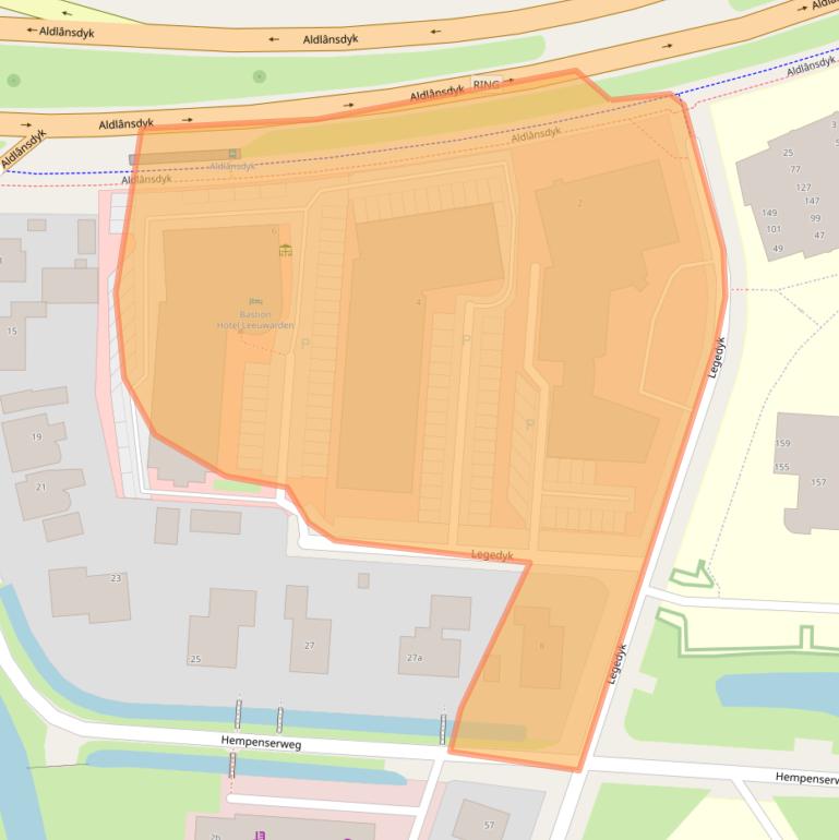 Kaart van postcodegebied 8935DG.