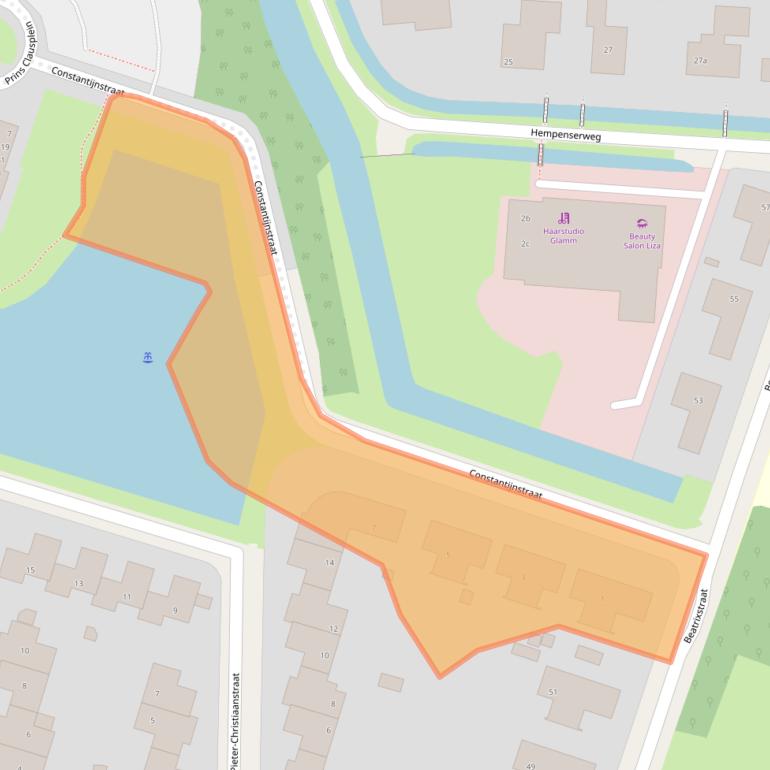 Kaart van postcodegebied 8935DH.
