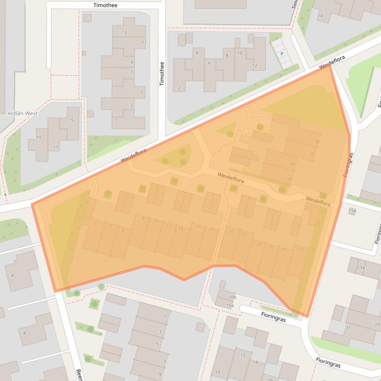Kaart van postcodegebied 8935GS.