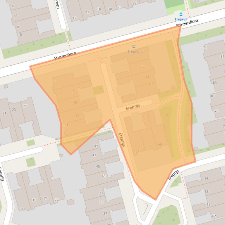 Kaart van postcodegebied 8935JC.