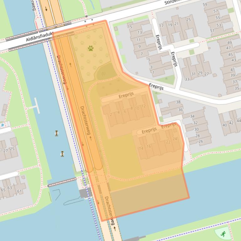 Kaart van postcodegebied 8935JG.