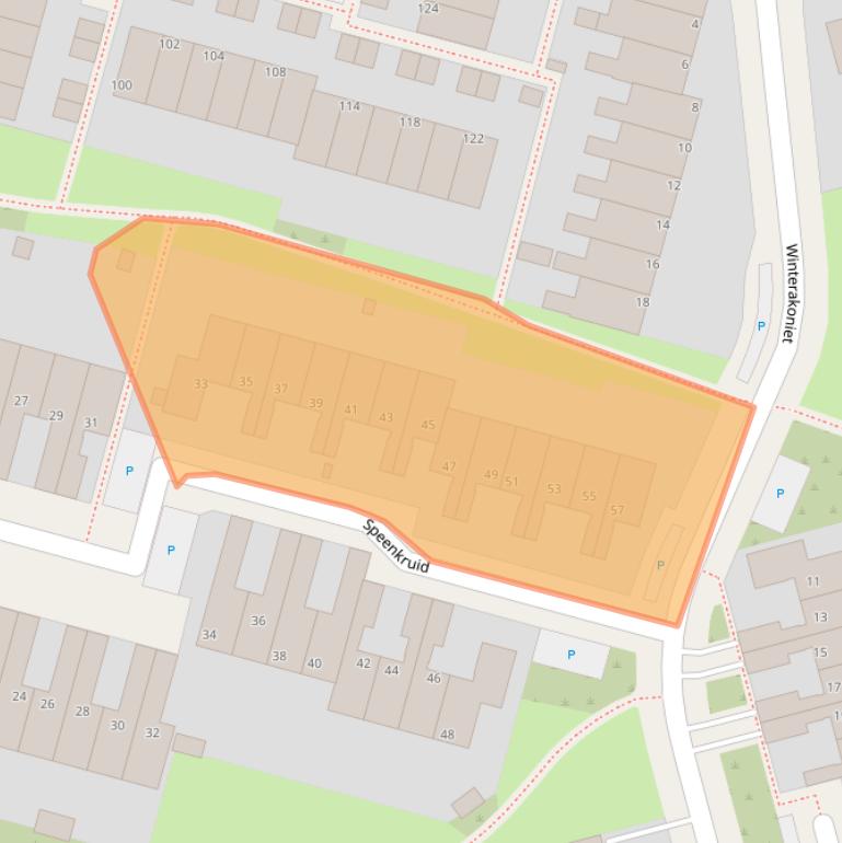 Kaart van postcodegebied 8935JT.