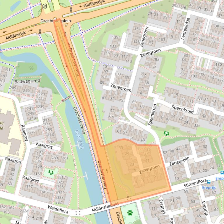 Kaart van postcodegebied 8935KA.