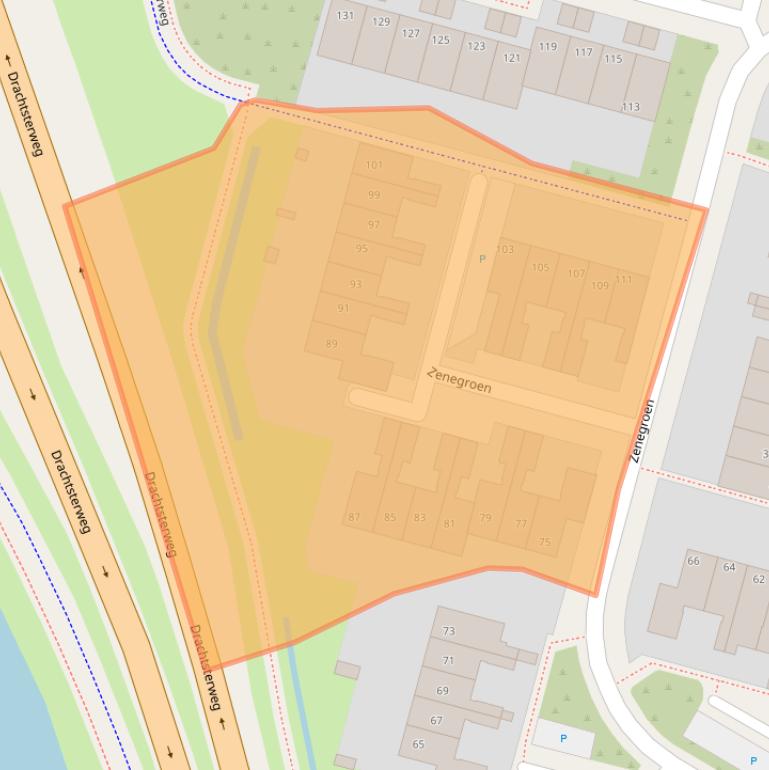 Kaart van postcodegebied 8935KC.