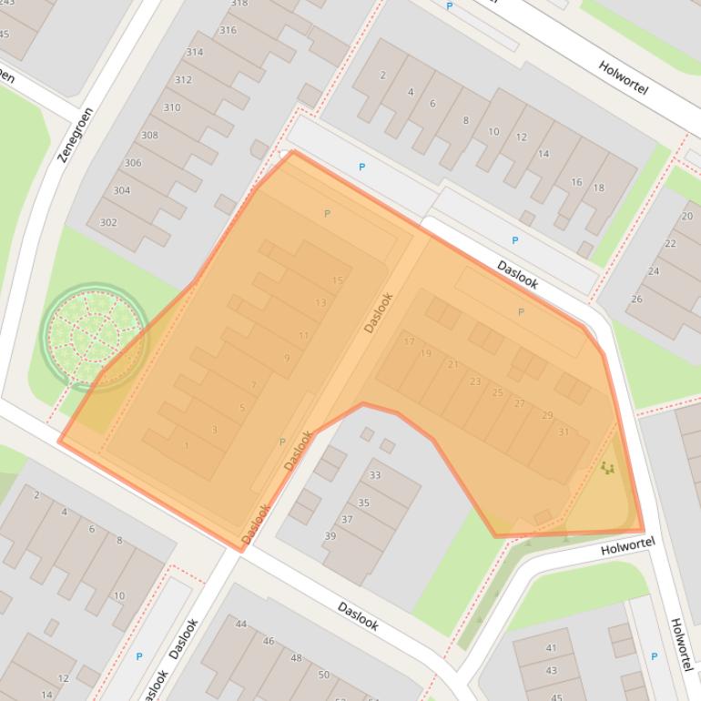 Kaart van postcodegebied 8935LA.