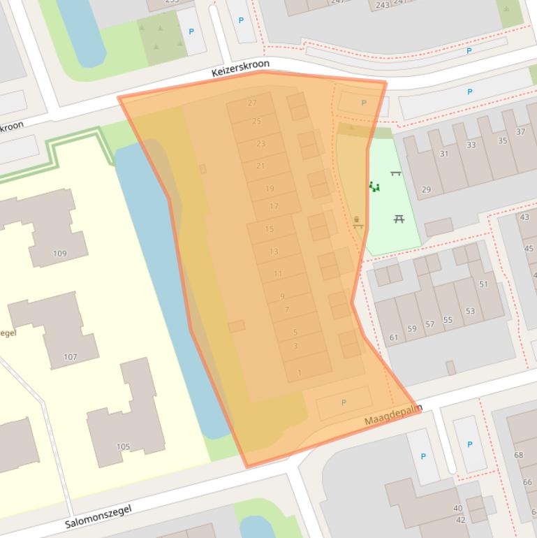 Kaart van postcodegebied 8935NA.