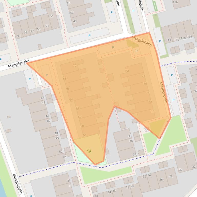Kaart van postcodegebied 8935NE.