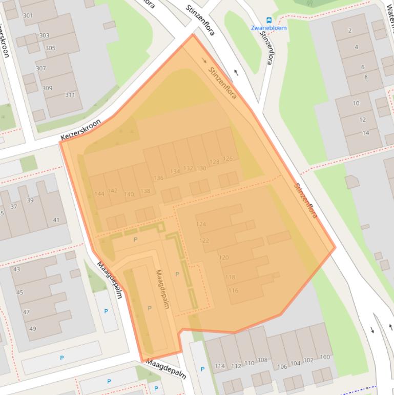 Kaart van postcodegebied 8935NH.