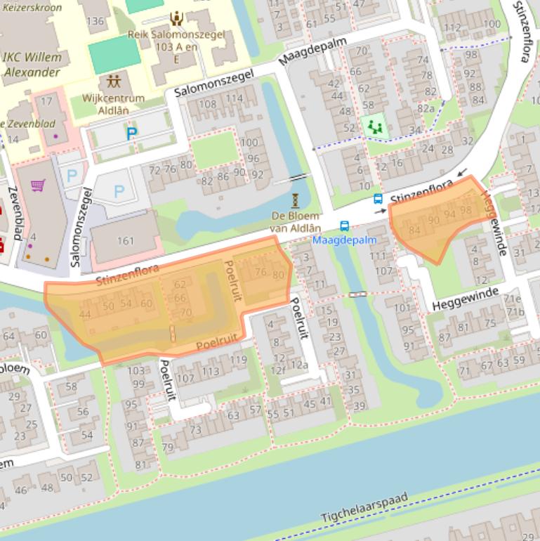 Kaart van postcodegebied 8935NM.