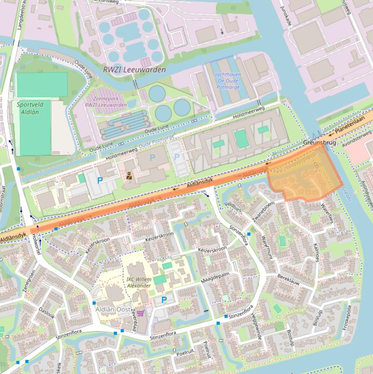 Kaart van postcodegebied 8935PD.