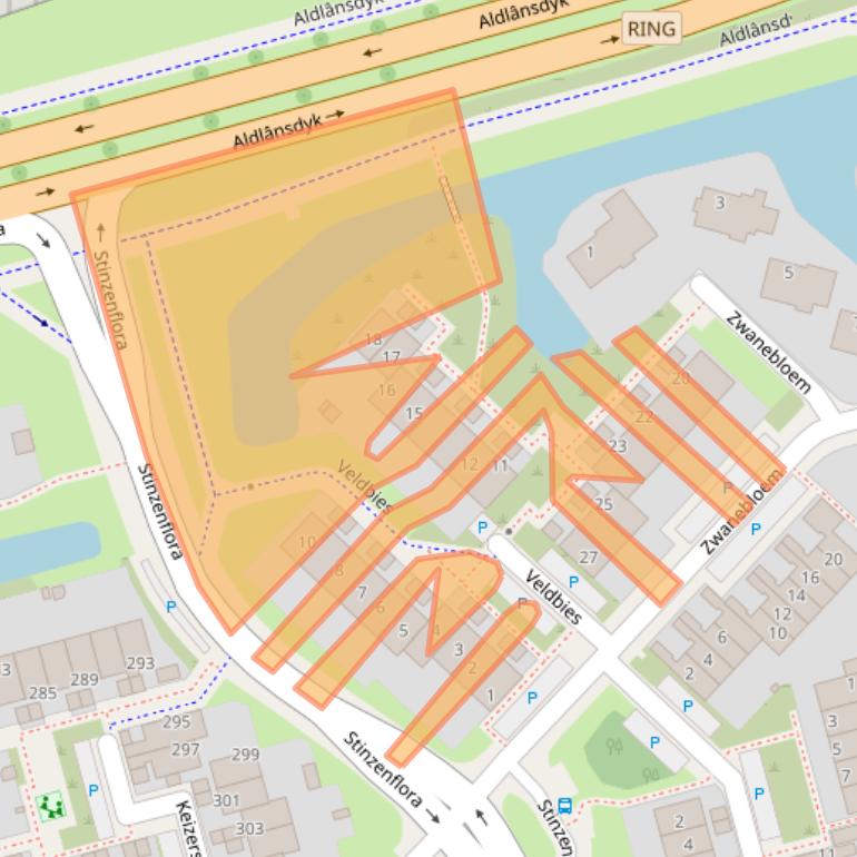 Kaart van postcodegebied 8935PZ.