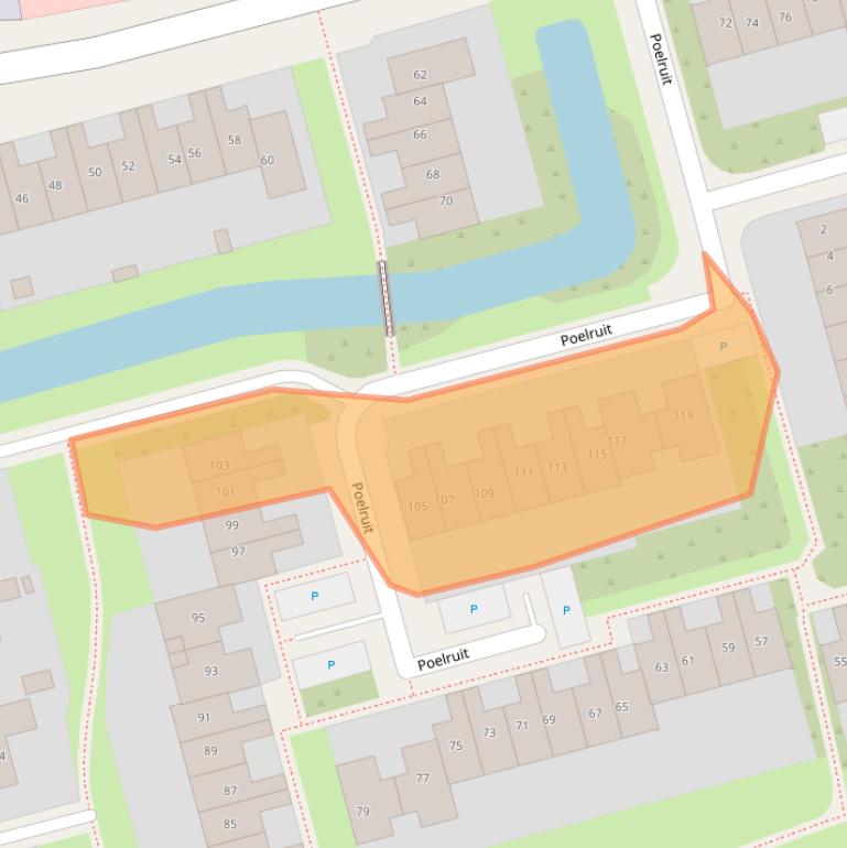Kaart van postcodegebied 8935RC.