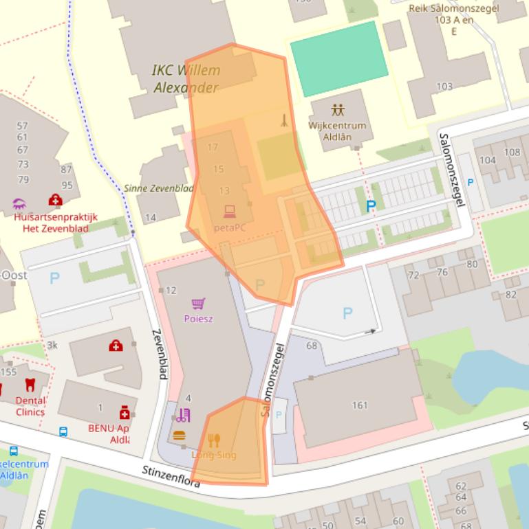 Kaart van postcodegebied 8935SB.