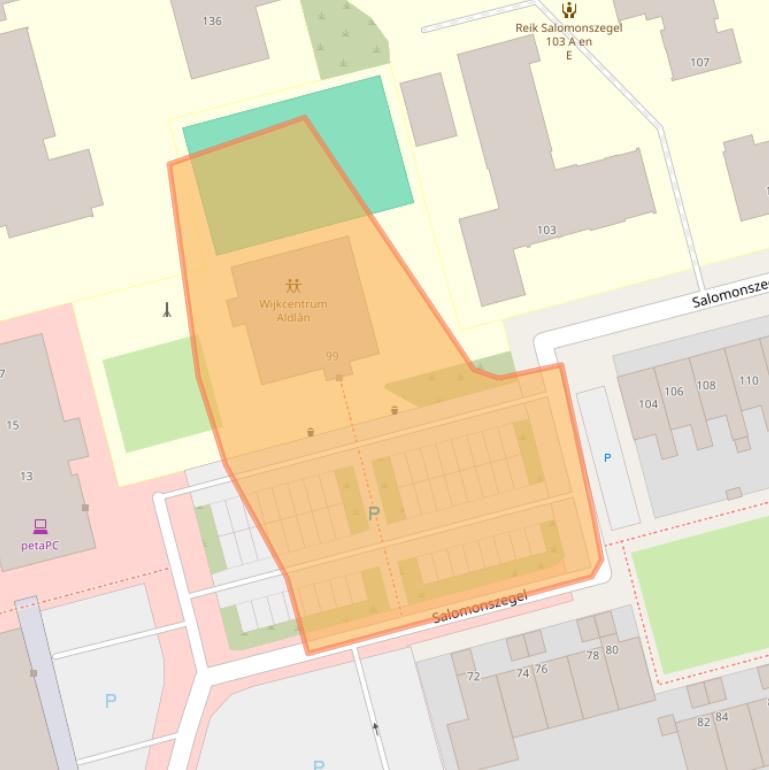 Kaart van postcodegebied 8935SC.