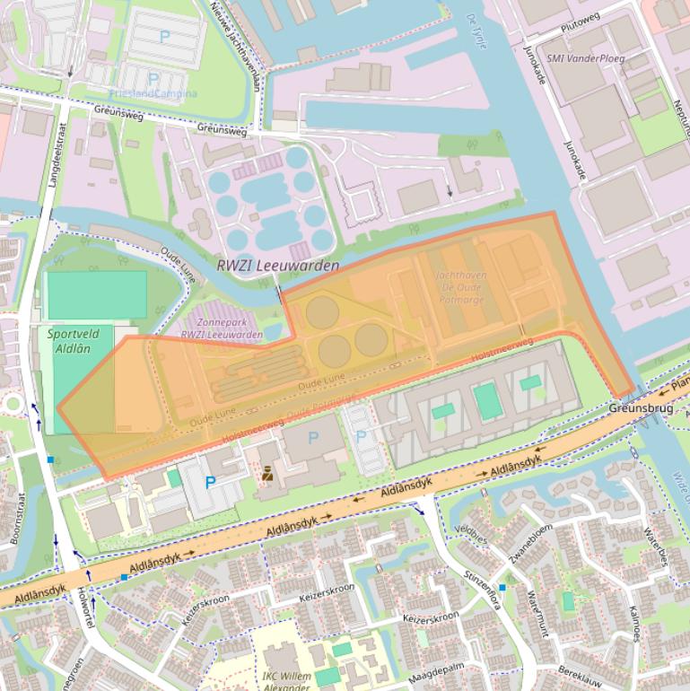 Kaart van postcodegebied 8936AR.