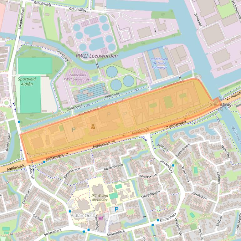 Kaart van postcodegebied 8936AS.