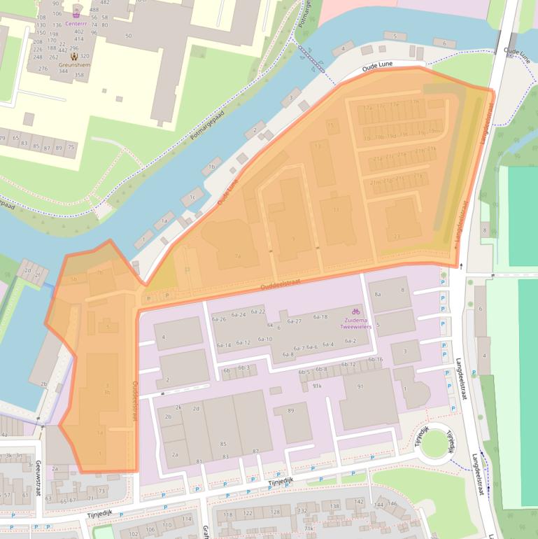 Kaart van postcodegebied 8936AZ.