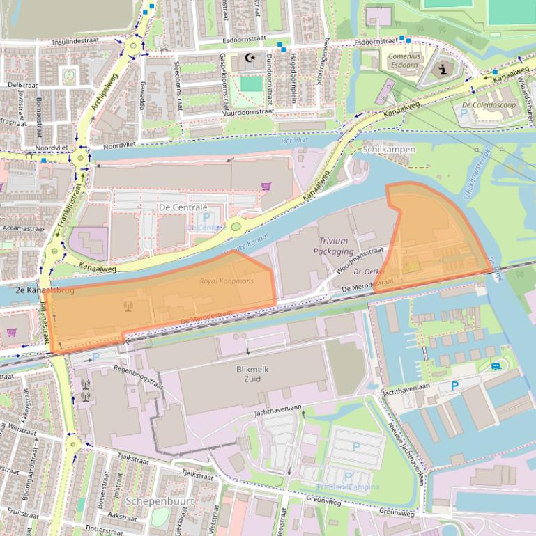 Kaart van postcodegebied 8937AA.