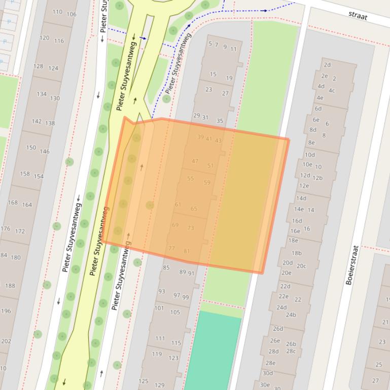 Kaart van postcodegebied 8937AD.
