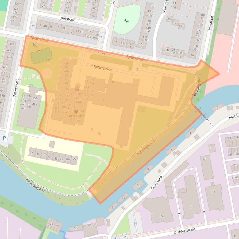 Kaart van postcodegebied 8937AS.