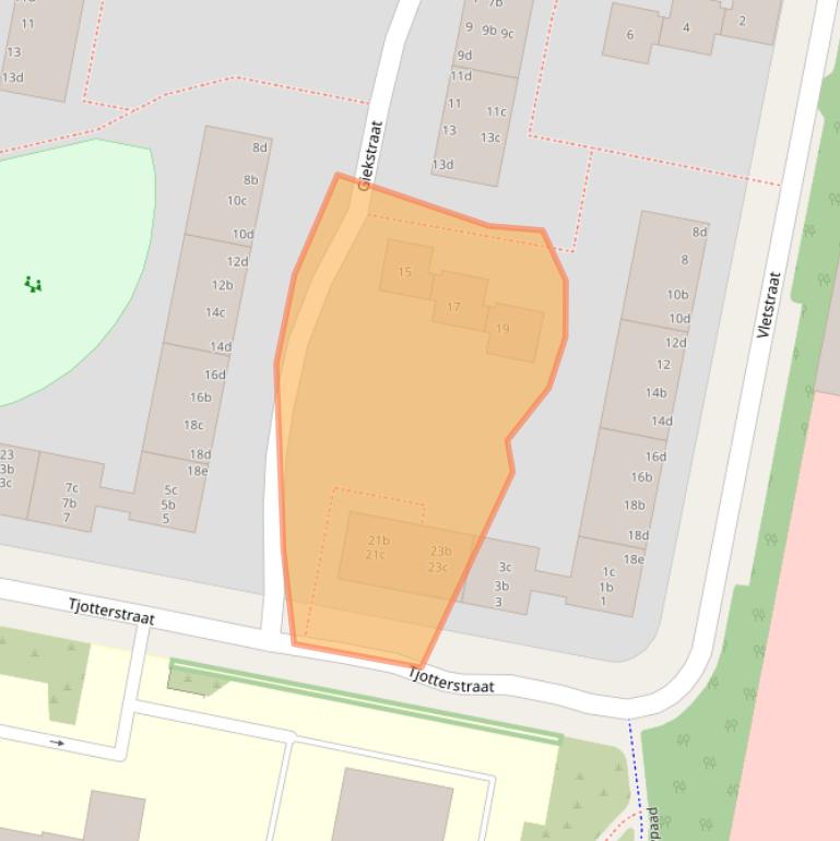 Kaart van postcodegebied 8937AX.