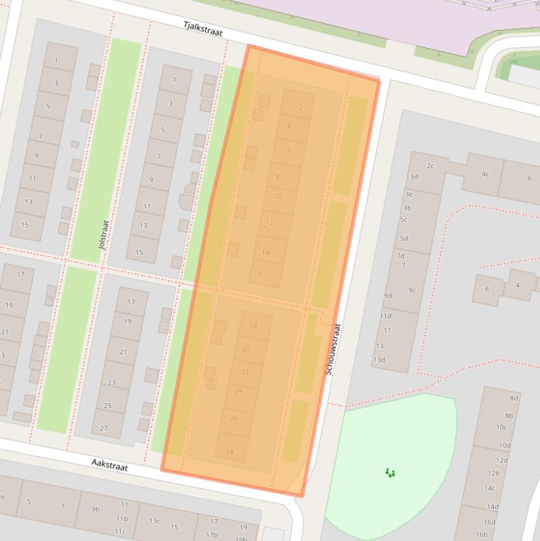 Kaart van postcodegebied 8937BC.