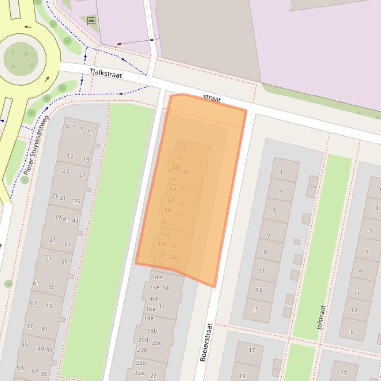 Kaart van postcodegebied 8937BL.