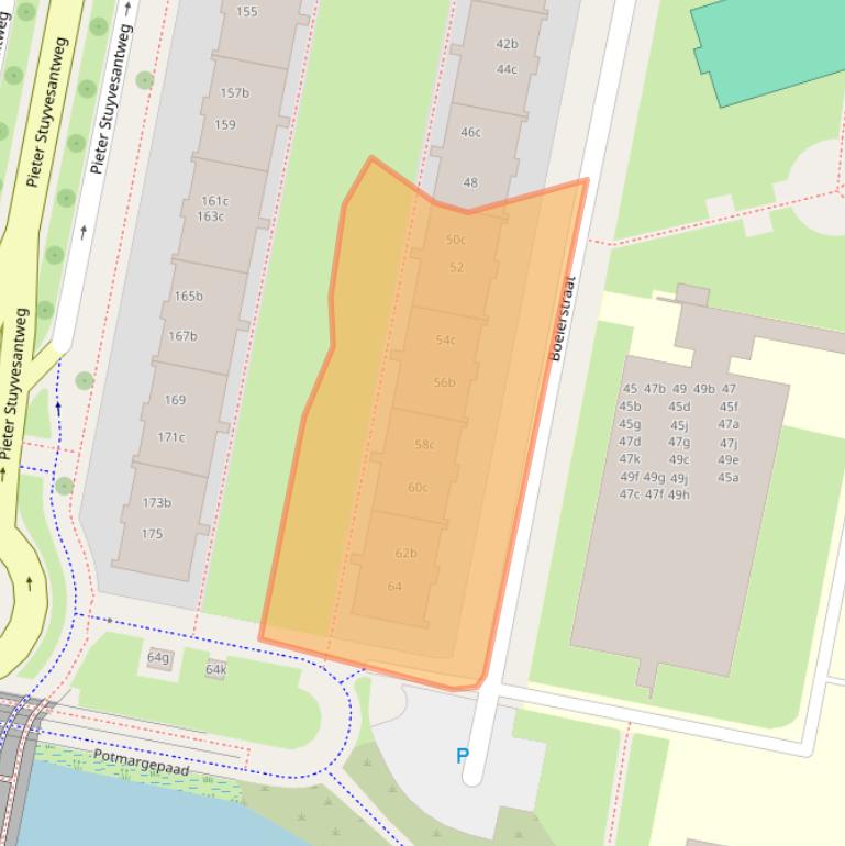 Kaart van postcodegebied 8937BR.
