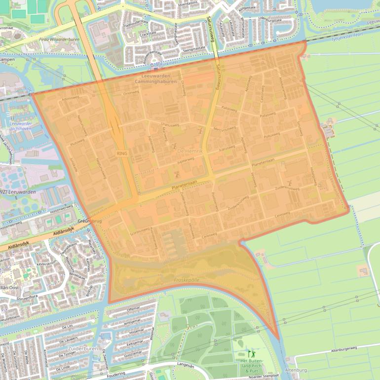 Kaart van postcodegebied 8938.