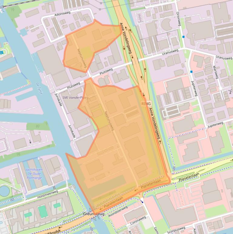 Kaart van postcodegebied 8938AA.