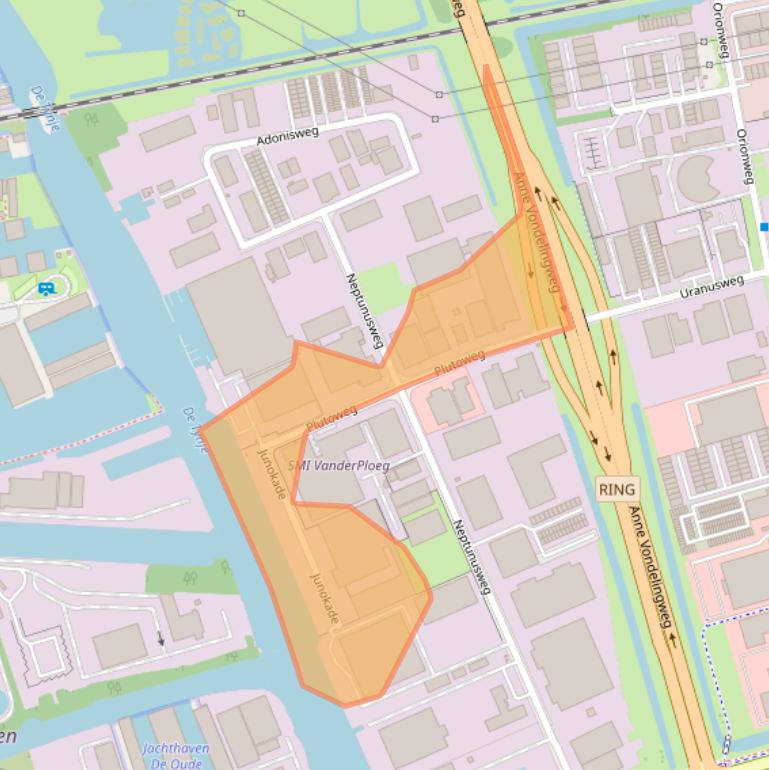 Kaart van postcodegebied 8938AB.