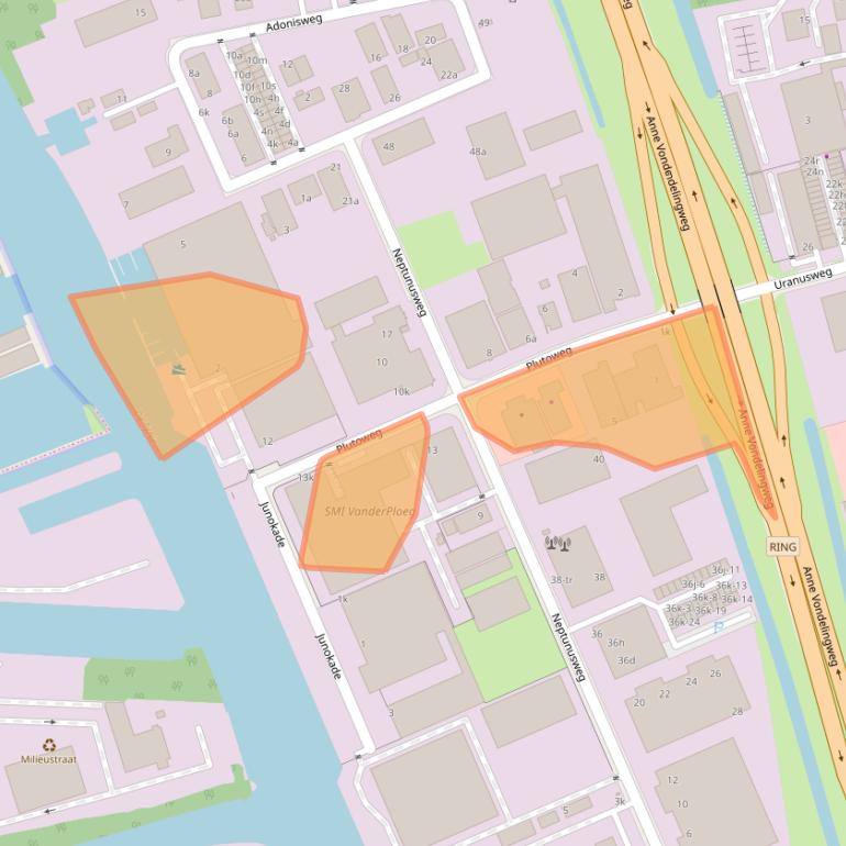Kaart van postcodegebied 8938AC.