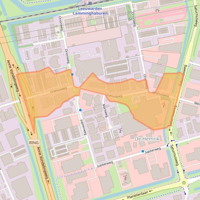 Kaart van postcodegebied 8938AJ.