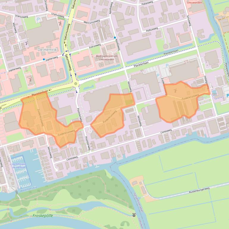 Kaart van postcodegebied 8938AP.