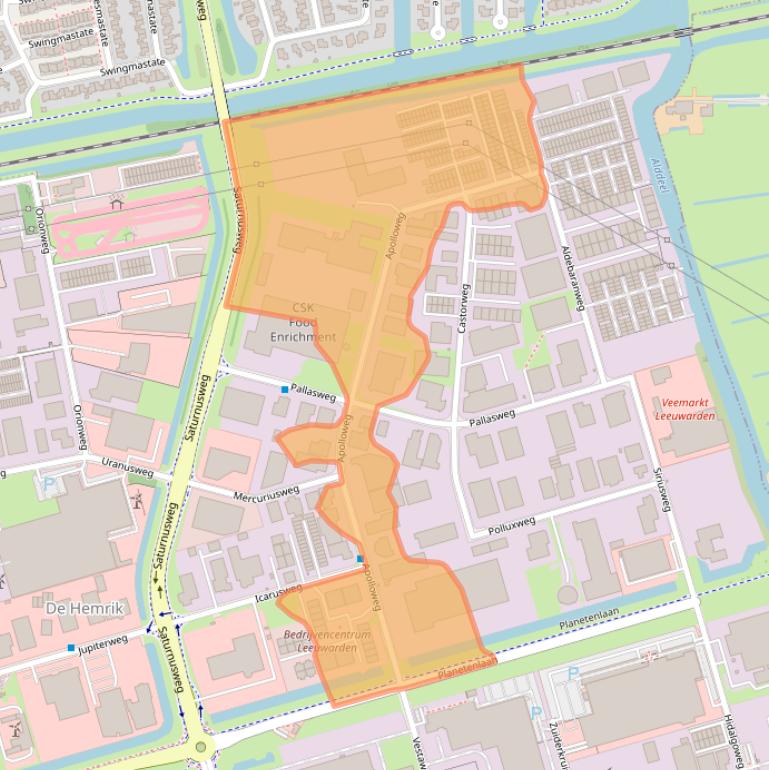 Kaart van postcodegebied 8938AT.