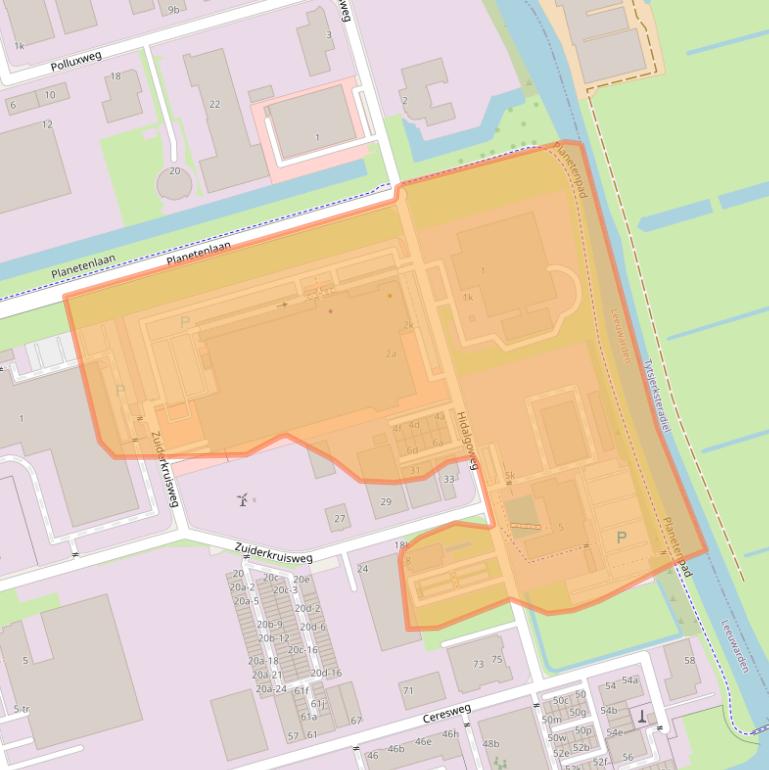 Kaart van postcodegebied 8938BA.