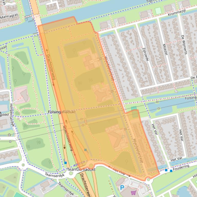 Kaart van postcodegebied 8939AA.