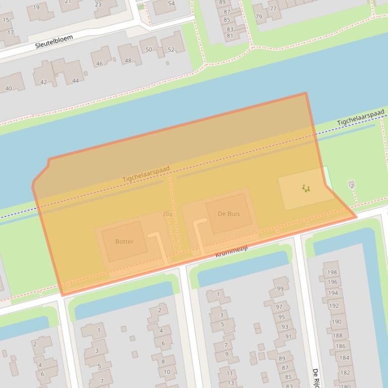 Kaart van postcodegebied 8939AV.