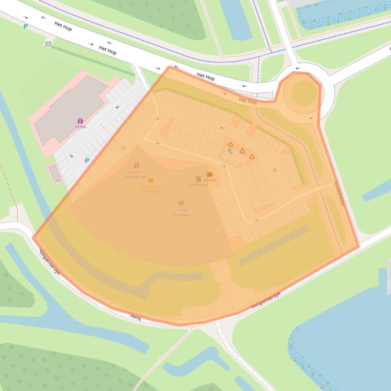 Kaart van postcodegebied 8939BB.
