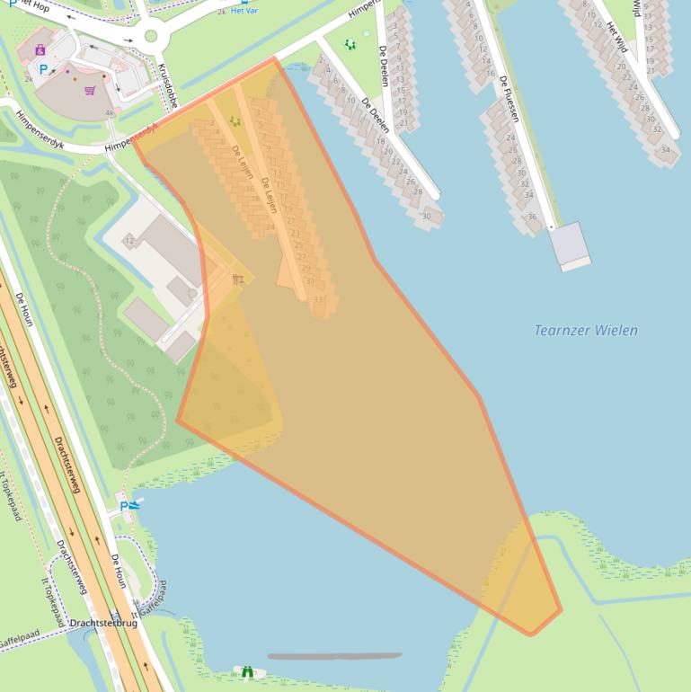 Kaart van postcodegebied 8939BC.