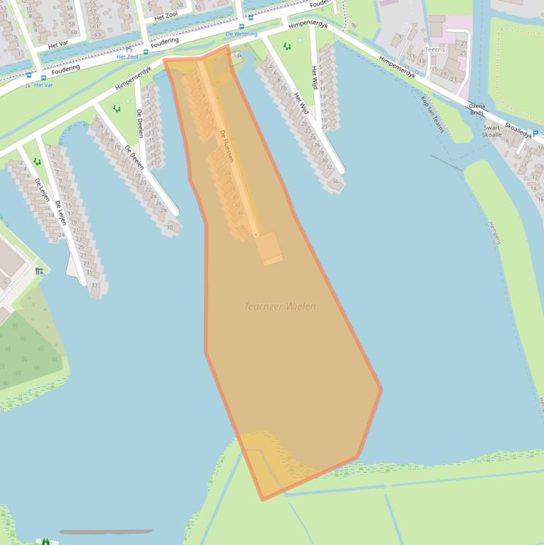 Kaart van postcodegebied 8939BE.