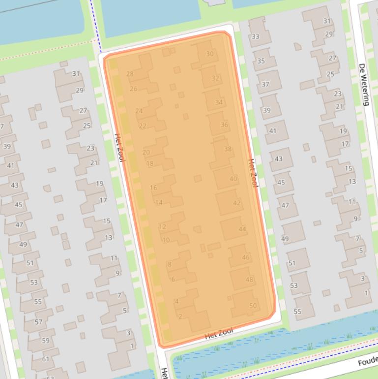 Kaart van postcodegebied 8939BM.