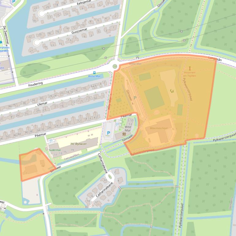 Kaart van postcodegebied 8939CB.