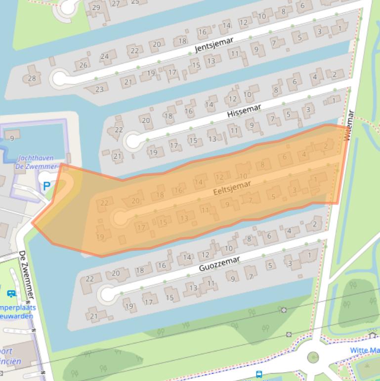 Kaart van postcodegebied 8939CJ.