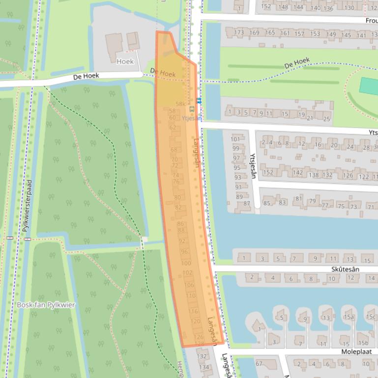 Kaart van postcodegebied 8939DD.