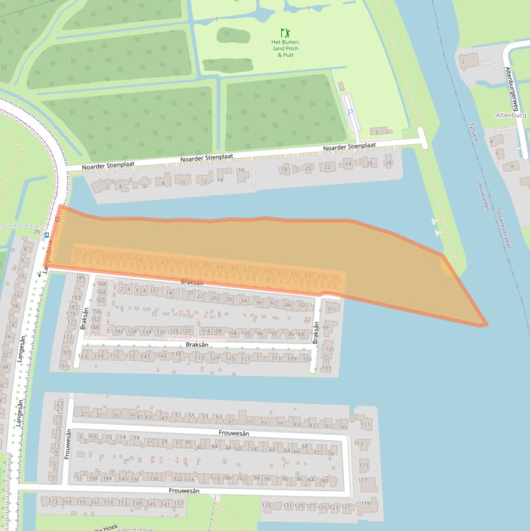 Kaart van postcodegebied 8939ED.