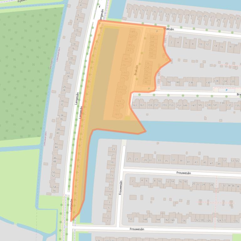 Kaart van postcodegebied 8939EJ.