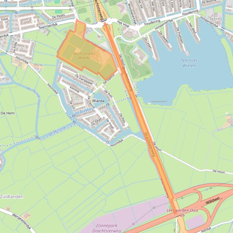 Kaart van postcodegebied 8939EZ.