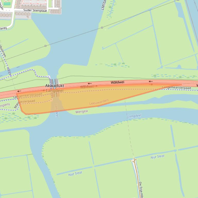 Kaart van postcodegebied 8939XZ.